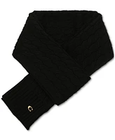 Coach Soft Rib Cable Knit Scarf