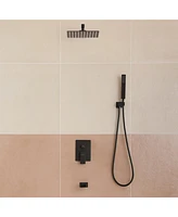 Boyel Living Wall Mount Single-Handle 1-Spray Tub and Shower Faucet with Handheld Shower