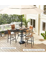 Slickblue 27.5 Inches Patio Bar Table for Garden Backyard Poolside