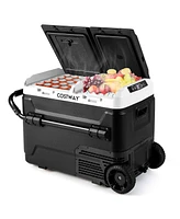 Dual Zone 12V Car Refrigerator 53QT Portable Compressor Fridge Freezer (-4 68 ) for RVs