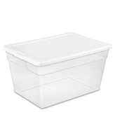 Sterilite 56 Quart Clear Plastic Storage Container with Latching Lid (8 Pack)