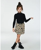 Deux par Deux Toddler Girls Printed Faux Fur Skirt Leopard - Toddler|Child