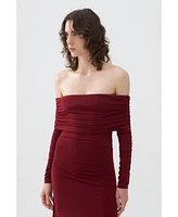 Nocturne Women's Off The Shoulder Maxi Dress