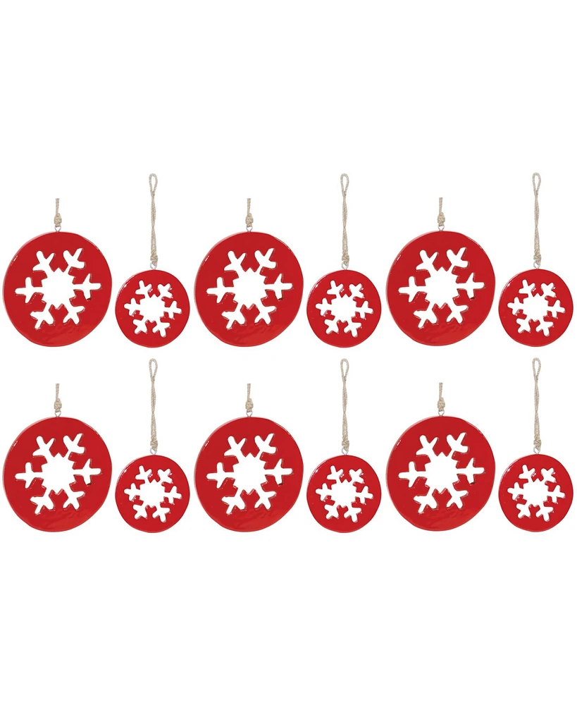 Slickblue Snowflake Cut-Out Ornament (Set of 12)