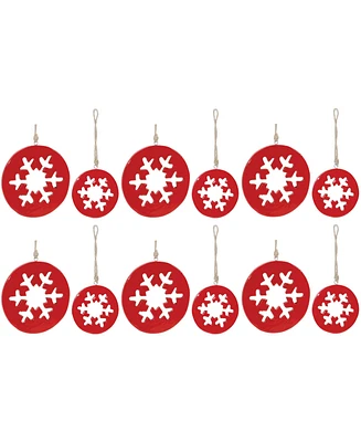 Slickblue Snowflake Cut-Out Ornament (Set of 12)