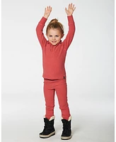 Deux par Girl Two Piece Thermal Underwear Set Coral - Toddler|Child