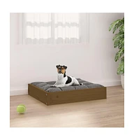 vidaXL Dog Bed Honey Brown 20.3"x17.3"x3.5" Solid Wood Pine