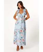 Petal and Pup Women's Lucah Frill Shoulder Maxi Dress