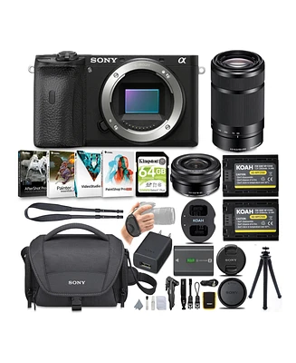 Sony Alpha a6600 Aps-c Mirrorless Ilc Bundle with 16-50mm and 55-210mm Lenses