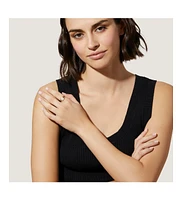 Ana Luisa - Gold Signet Ring Amara Mother of Pearl