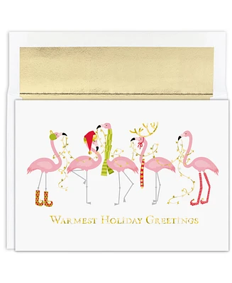 Masterpiece Studios Fashionista Flamingos Holiday Boxed Cards