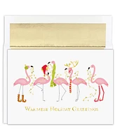 Masterpiece Studios Fashionista Flamingos Holiday Boxed Cards