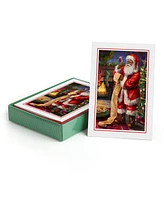 Masterpiece Studios Santa With List Holiday Boxed Cards