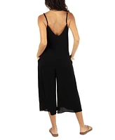 Hurley Juniors' Solid Waimea Wide-Leg V-Neck Jumpsuit