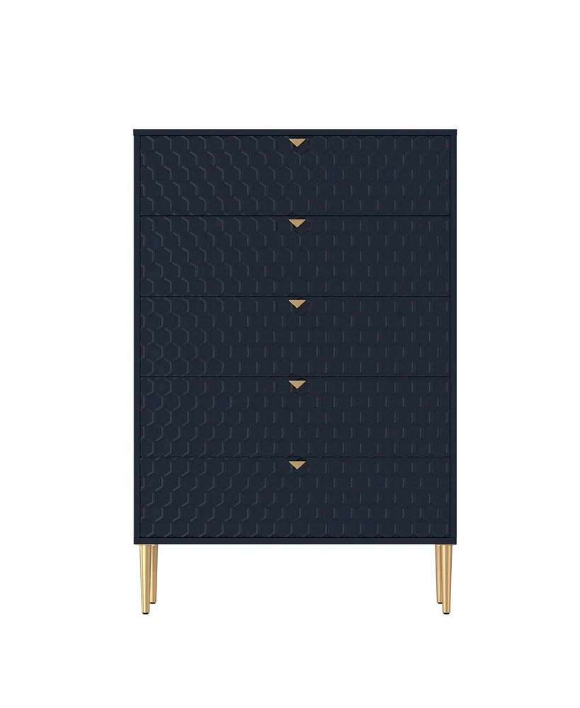 Boyel Living 31.5"W 5-Drawer Storage Cabinet Dresser & Chest