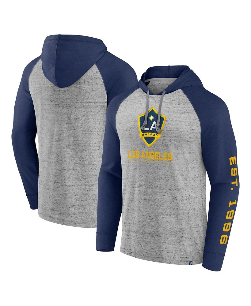 Fanatics Men's Steel La Galaxy Deflection Raglan Pullover Hoodie