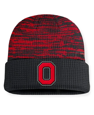 Nike Men's Black/Scarlet Ohio State Buckeyes Primetime Terra Cuffed Knit Hat