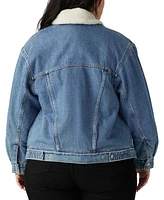 Levi's Plus '90s Sherpa Cotton Long-Sleeve Trucker Jacket