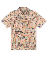 Chubbies Men's The Disco Deserts Tailored-Fit Performance Western Print Polo Shirt