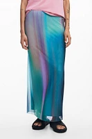 Desigual Women's Tulle skirt with gradient effect