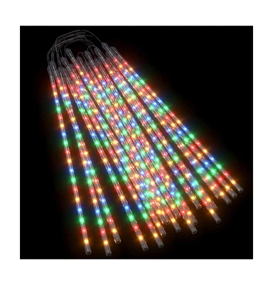 vidaXL Meteor Lights 20 pcs 2 ft Colorful 720 LEDs Indoor Outdoor