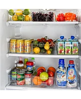 Zulay Kitchen 4 Pack Clear Refrigerator Organizer Bins