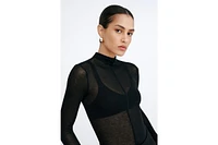 Marcella Women's Alicia Sheer Turtleneck