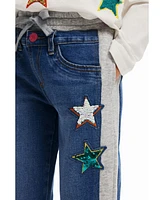 Desigual Girls Girls's Ribbed star jogger pants