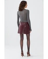 Nocturne Women's Faux Leather Mini Skirt