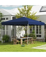 Outsunny 13' x 13' Pop Up Canopy Party with Adjustable Height Carry Bag for Patio, Gray