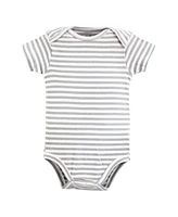 Touched by Nature Baby Boys Organic Cotton Bodysuits, Dreamy Woodland, 12-18 Months