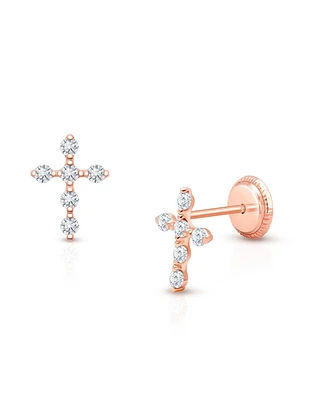 Tiny Blessings Children's 14K Gold Light of Heaven Studs Girls' Screw Back Earrings