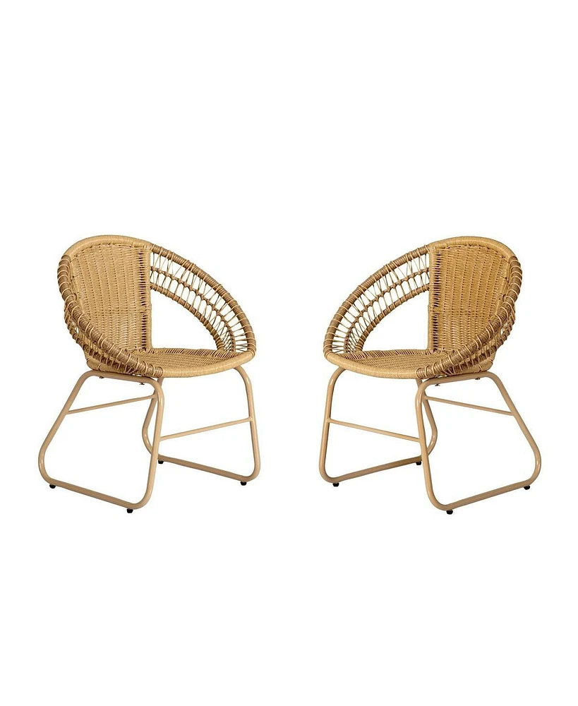 Kaplan Early Learning Kids' Washable Wicker Chair - Set of 2