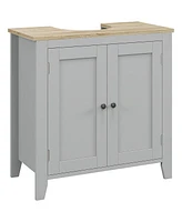 kleankin Pedestal Sink Cabinet, Bathroom Vanity Cabinet with U-Shape