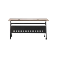 Emma+Oliver Griffin Heavy-Duty Flip Top Training Table With Nesting Design, Privacy Panel, Y-Legs, Tabletop