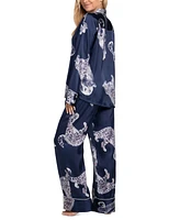 Midnight Bakery Women's 2-Pc. Satin Printed Pajama Set