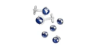 Linkup Spinning Globe Tuxedo Cufflinks & Stud Set