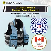 Body Glove Angler Fishing Vest, Lightweight Nylon Life Jacket with 5 Pockets