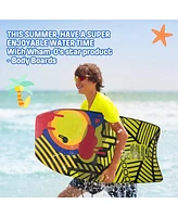 Bodyboard with Eps Core Wrist Leash, 37" Lightweight Durable Boogie Boards for All Wave Conditions