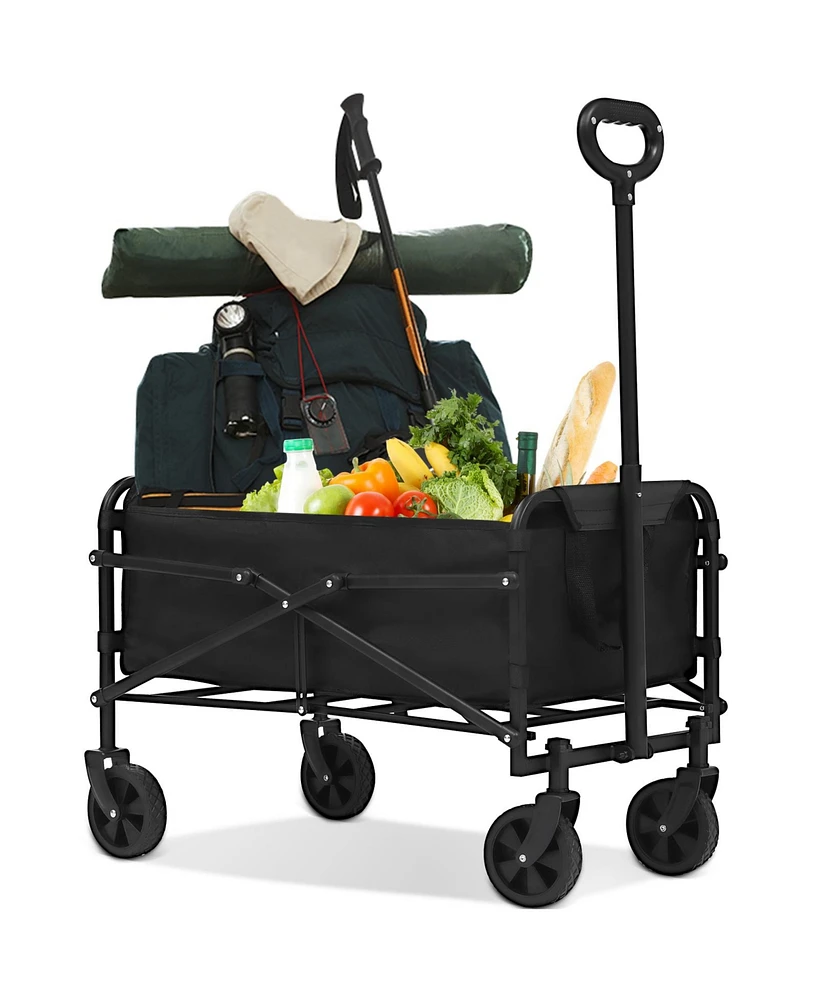 Vebreda Outdoor Folding Wagon Cart Multi-Purpose Camping Cart Heavy Duty