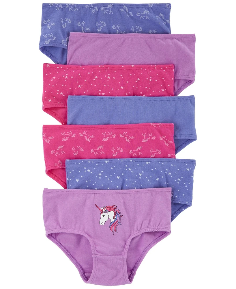 Carter's Big Girl 7 Pack Unicorn Stretch Cotton Undies