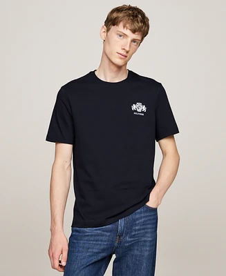 Tommy Hilfiger Men's Short Sleeve Crewneck Embroidered Heritage Crest T-Shirt