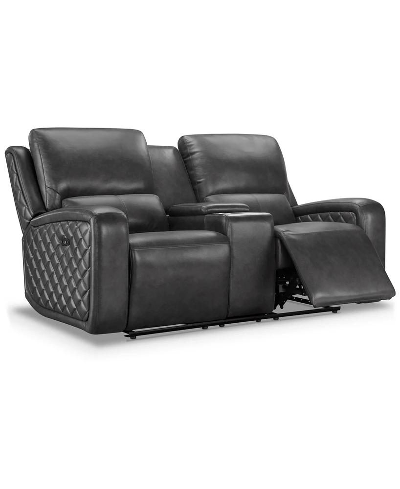 Abbyson Living 78" Leather Power Reclining Loveseat