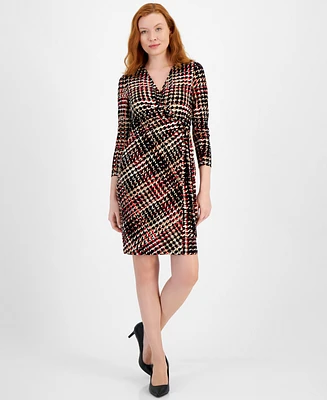 Anne Klein Faux-Wrap Dress