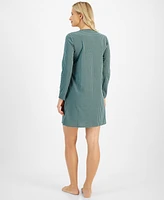 Charter Club Women's V-Neck Long-Sleeve Sleep Shirt, Created for Macy's