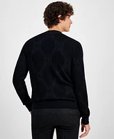 Hugo by Boss Men's Sylor Textured Logo Sweater