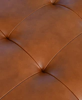 Abbyson Living 81" Mid-Century Leather Armchair