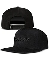 Reebok Men's Logo Embroidered Flat-Brim Snapback Hat