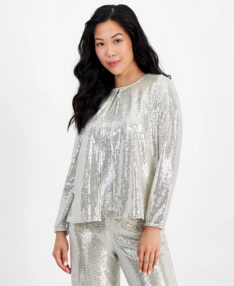 Ak Anne Klein Petite Shine Dot Jacket