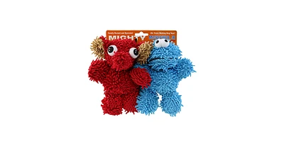 Mighty Jr Microfiber Ball Monster and Elephant 2 Pack, Dog Toy